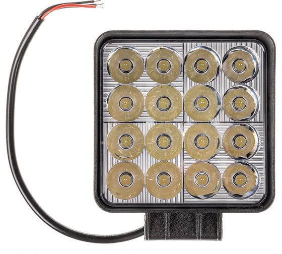 Фара светодиодная SKYWAY OFF ROAD 107 107(126) 50мм квадратная 12V/24V 48W 6000К 16 диодов SPOT FLASH S07201134