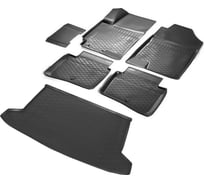 Коврики в салон и в багажник автомобиля Rival для Kia Rio X-Line хэтчбек 2017-2020 2020-н.в., полиуретан, без крепежа, 6 шт., K12305007-9