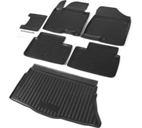 Коврики в салон и в багажник автомобиля Rival для Kia Ceed II хэтчбек 2012-2018/ProCeed II хэтчбек 2012-2018, полиуретан, без крепежа, 6 шт., K12801001-3