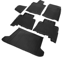 Коврики в салон и в багажник автомобиля Rival для Toyota Land Cruiser Prado 150 (5 мест) 2009-2017, полиуретан, с крепежом, 6 шт., K15704002-1