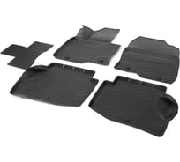 Коврики в салон автомобиля Rival для Mazda CX-9 II 2016-н.в., полиуретан, с крепежом, 5 шт., 13804001