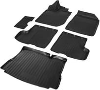 Коврики в салон и в багажник автомобиля Rival для Lada Xray хэтчбек 2015-н.в./Xray Cross хэтчбек 2018-н.в., полиуретан, с крепежом, 6 шт., K16007002-4