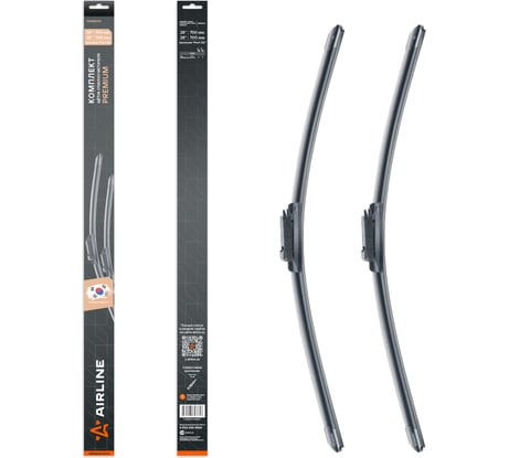 Щетки стеклоочистителя бескаркасные AIRLINE комплект 700/700мм (28/28) PREMIUM с креплением Pinch Tab, 2 штуки AWBM096