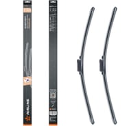 Щетки стеклоочистителя бескаркасные AIRLINE комплект 650/450мм (26/18) PREMIUM с креплением Push Button 16 мм, 2 штуки AWBM081