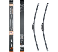 Щетки стеклоочистителя бескаркасные AIRLINE комплект 600/500мм (24/20) PREMIUM с креплением Push Button 19 мм, 2 штуки AWBM054