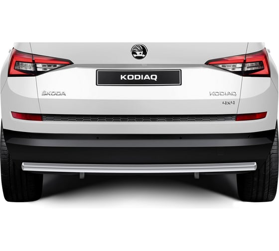 Защита заднего бампера Rival d57 для Skoda Kodiaq 2017-н.в., нерж. сталь, R.5101.004