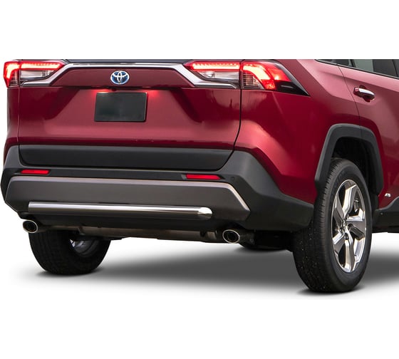 Защита заднего бампера Rival d57 для Toyota RAV4 XA50 (кроме MTR Design) 2019-н.в., нерж. сталь, R.5725.005