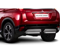 Защита заднего бампера Rival d57 для Mitsubishi Eclipse Cross 2018-2021, нерж. сталь, 2 части, R.4014.008