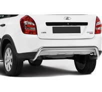 Защита заднего бампера Rival d42 скоба для Lada Kalina Cross 2014-2018, нерж. сталь, R.6006.003