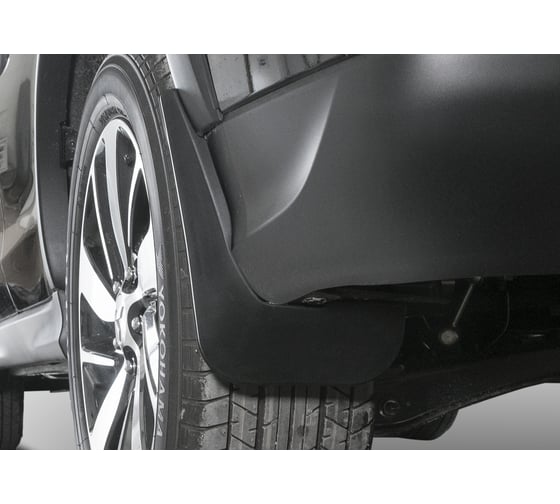 Брызговики передние Rival для Mitsubishi ASX I рестайлинг 2016-2019, термоэластопласт, 2 шт., с крепежом, 24001001