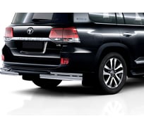 Защита заднего бампера Rival d76+d42 уголки для Toyota Land Cruiser 200 рестайлинг (Executive) 2016-2017, нерж. сталь, 2 части, R.5717.015