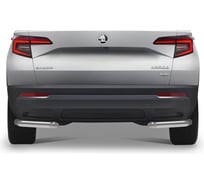 Защита заднего бампера Rival d57 уголки для Skoda Karoq 2020-н.в., нерж. сталь, 2 части, R.5102.004