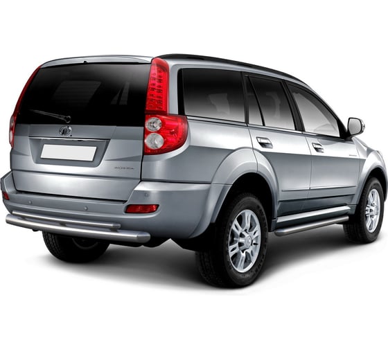 Защита заднего бампера Rival d76+d42 для Great Wall Hover H5 2011-2016, нерж. сталь, R.2008.006