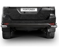 Защита заднего бампера Rival d76+d42 уголки для Toyota Fortuner II 2017-2020, нерж. сталь, 2 части, R.5720.007