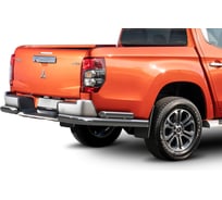 Защита заднего бампера Rival d76+d57 уголки для Mitsubishi L200 V рестайлинг 2018-н.в., нерж. сталь, 2 части, R.4016.006