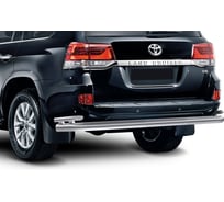 Защита заднего бампера Rival d76+d42 для Toyota Land Cruiser 200 рестайлинг (кроме Executive Lounge и TRD) 2015-н.в., нерж. сталь, R.5717.010