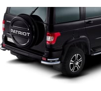 Защита заднего бампера Rival d76+d42 уголки для УАЗ Patriot I рестайлинг 2014-2016 2016-н.в., нерж. сталь, 2 части, R.6302.010