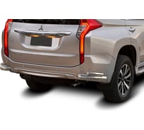 Защита заднего бампера Rival d76+d42 уголки для Mitsubishi Pajero Sport III 2016-н.в., нерж. сталь, 2 части, R.4012.007