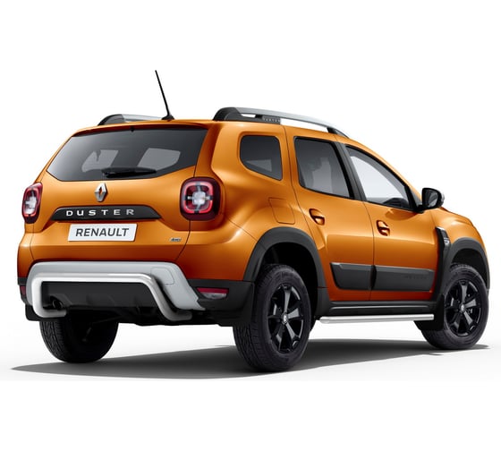 Защита заднего бампера Rival d57 скоба для Renault Duster II 2021-н.в., нерж. сталь, R.4706.003