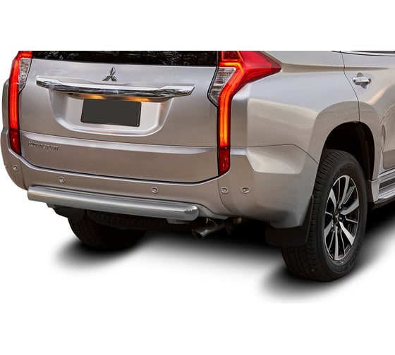 Защита заднего бампера Rival d76 для Mitsubishi Pajero Sport III 2016-н.в., нерж. сталь, R.4012.009 1