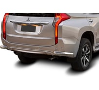 Защита заднего бампера Rival d76 уголки для Mitsubishi Pajero Sport III 2016-н.в., нерж. сталь, 2 части, R.4012.008