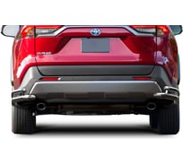 Защита заднего бампера Rival d57+d42 уголки для Toyota RAV4 XA50 (кроме MTR Design) 2019-н.в., нерж. сталь, 2 части, R.5725.007
