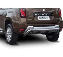 Защита заднего бампера Rival d57 скоба для Renault Duster I рестайлинг 2015-н.в., нерж. сталь, R.4703.010