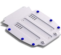 Защита картера Rival для Audi Q7 I рестайлинг 2009-2015, штампованная, алюминий 4 мм, с крепежом, 333.0305.2