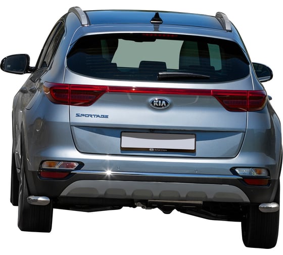 Защита заднего бампера Rival d42 уголки для Hyundai Tucson III рестайлинг R.2311.010 1