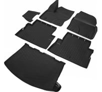 Коврики в салон и в багажник автомобиля Rival для Ford Kuga II 2013-2017 2016-н.в., полиуретан, с крепежом, 6 шт., K11804002-1