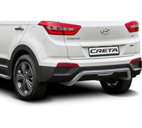 Защита заднего бампера Rival d57 скоба для Hyundai Creta 2016-2020 2020-н.в., нерж. сталь, R.2310.008