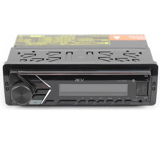 Автомагнитола ACV 1din, красная, Bluetooth/USB/AUX/SD/FM, 4х50 AVS-814BR