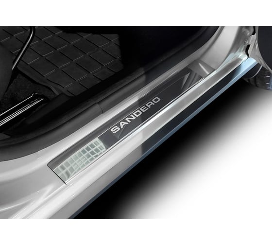 Накладки порогов AutoMax (4 шт.) Renault Sandero 2014- / Sandero Stepway 2014- AMRESAN01