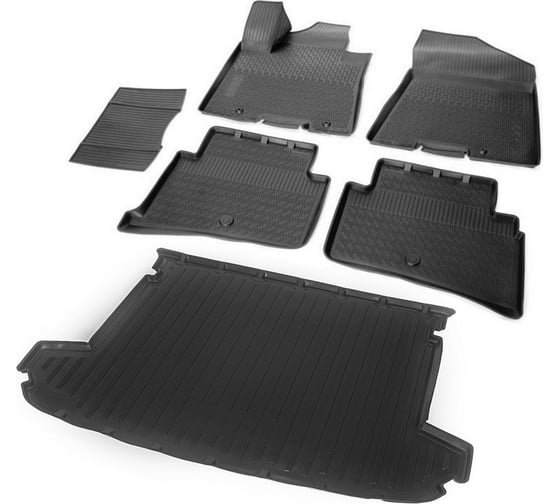 Коврики в салон и в багажник автомобиля Rival для Kia Sportage IV 2016-2018 2018-н.в., полиуретан, без крепежа, 6 шт., K12805003-4 1