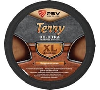 Оплётка на руль PSV TERRY перфорированная кожа, черный, XL 116960