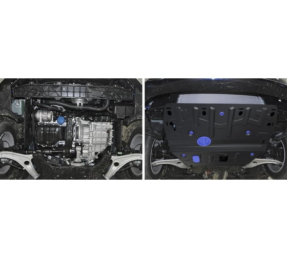 Защита картера и КПП Rival для Hyundai i40 V - 2.0 2011-2015 2015-н.в., сталь 1.8 мм, 111.2342.1