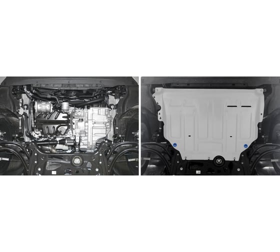 Защита картера и КПП Rival для Audi A3 8V V - 1.2; 1.4; 1.8 2012-2016/Audi A3 8V рест 333.5128.1