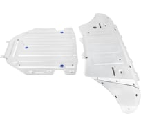 Защита картера и КПП Rival для Audi Q8 2018-н.в., штампованная, алюминий 3 мм, с крепежом, 2 части, K333.0330.1