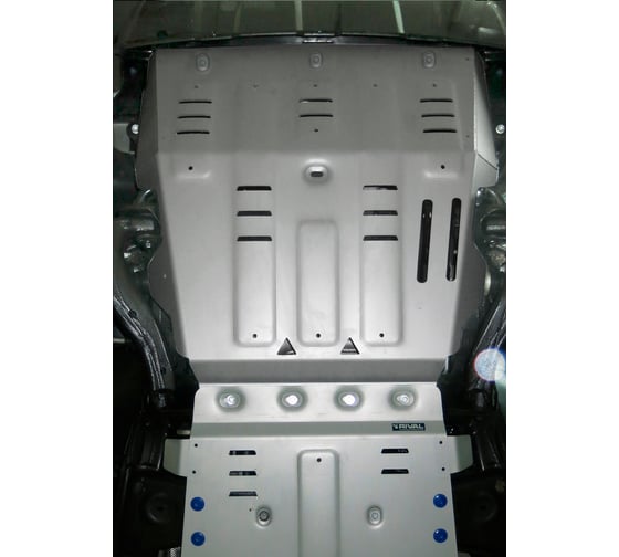 Защита картера Rival для Volkswagen Amarok 2010-2019, штампованная, алюминий 6 мм, с крепежом, 2333.5836.1.6