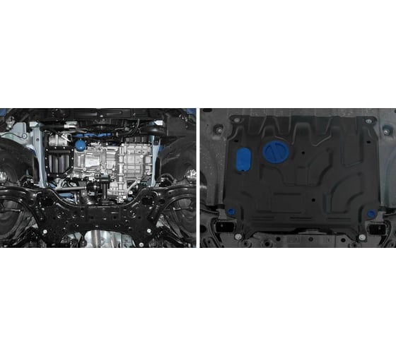 Защита картера и КПП Rival для Hyundai Solaris II V - 1.4; 1.6 2017-2020/Hyundai Sola 111.2369.1