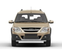 Защита переднего бампера Rival d42 для Lada Largus Cross 2014-2021, нерж. сталь, R.6005.001