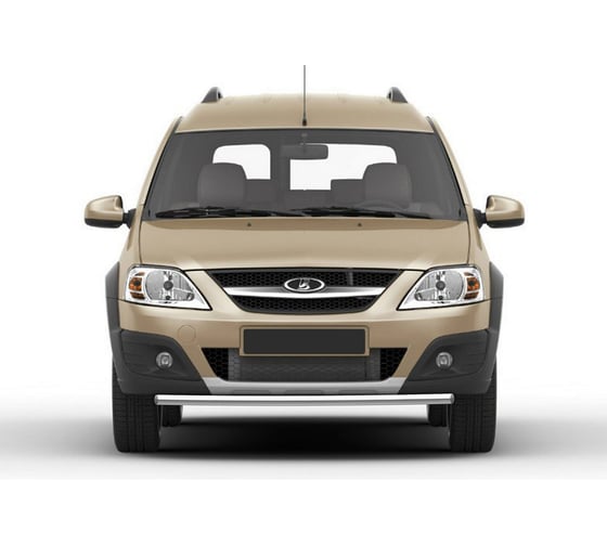 Защита переднего бампера Rival d42 для Lada Largus Cross 2014-2021, нерж. сталь, R.6005.001