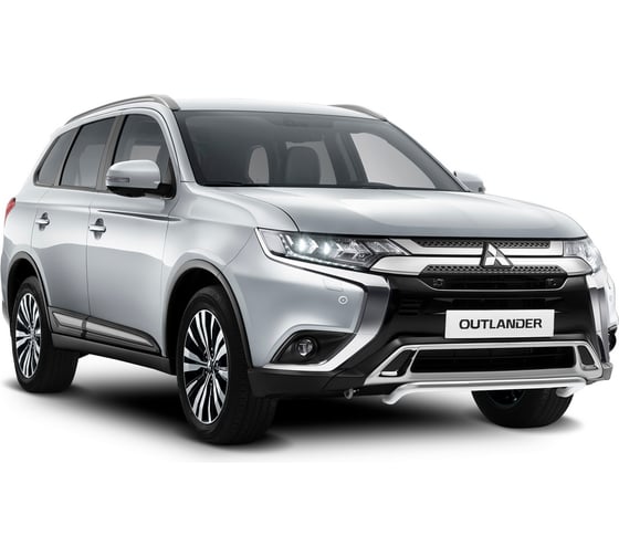 Защита переднего бампера d42 волна короткая Rival для Mitsubishi Outlander III рестайлинг 2015-2018 2018-н.в., R.4010.001