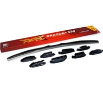 Щетка стеклоочистителя гибридная VETTLER 550 мм DRAGON+ (8 адаптеров) DRAGON550V