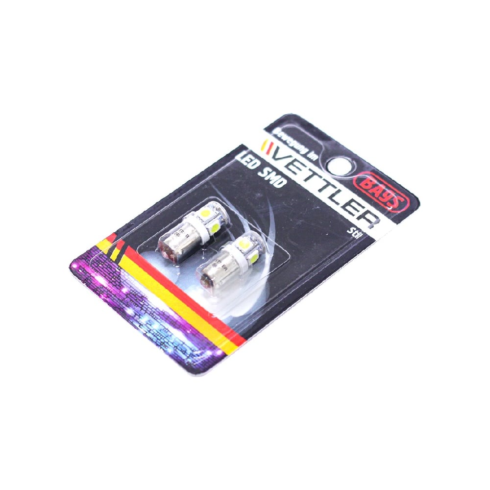 Светодиод BA9S-24V 5 SMD белый подсв фары (2шт)