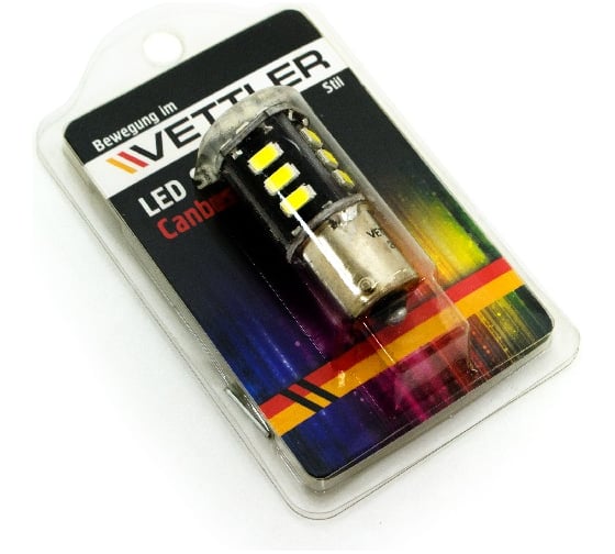 Лампа светодиодная VETTLER 24 V S25-18 SMD (5730) белая Canbus () S2524573018white