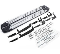 Пороги на автомобиль Bmw-Style круг для Changan CS35 Plus I поколение рестайлинг 2022-н.в., рынок РФ, 180 см, 2 шт., алюминий, Rival D180AL.8905.1