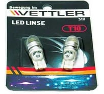 Лампа светодиодная VETTLER 12 V T10-1HP линза 90 люм белая повторит, габарит б/цок, 2шт T10121Wwhite