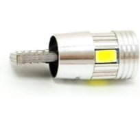 Лампа светодиодная VETTLER 12 V T10-6 SMD, 5630 белая с линзой Canbus T101256306white