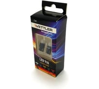 Лампа светодиодная VETTLER 12 V T10-1 SMD, 3030 белая повторит, габарит б/цок led driver, 2шт T101230301White